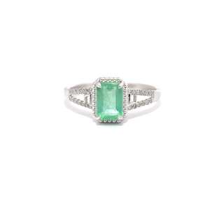 Étoile Verde Emerald Halo Ring
