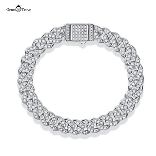 Moissanite Men's Cuban Bracelet 