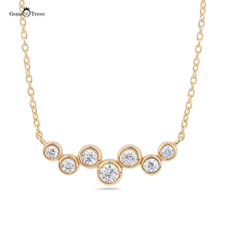 Diamond Bezel Cluster Necklace