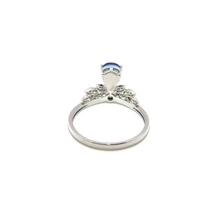Pear Sapphire Diamond Ring