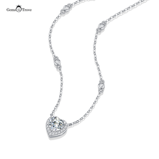 Moissanite diamond Heart Pendant