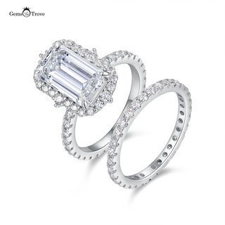 Moissanite Engagement Ring Emerald Cut