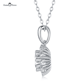 Elegant Moissanite Halo Pendant