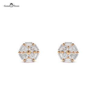 Cluster Illusion Set Diamond Earrings
