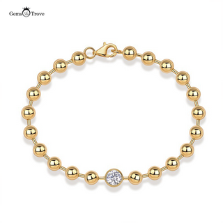 Moissanite Beaded Bracelet Jewelry