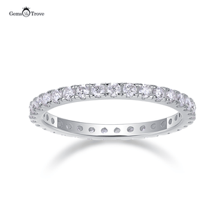 Radiant Moissanite Eternity Anello