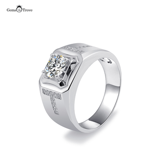 T paved moissanite dimaond ring
