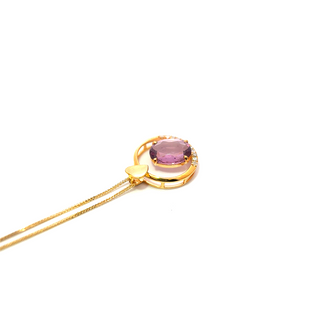 Royal Purple Spinel Oval Pendant
