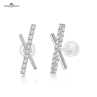 Moissanite X Stud Earrings