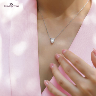 Moissanite Pear Shaped Pendant