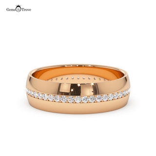 Sparkling Wide Band Gold Ring