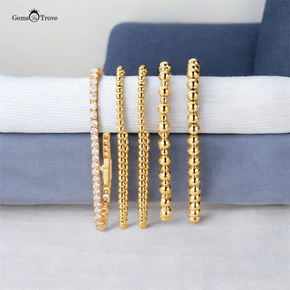 Moissanite Tennis Bracelet Stacking Set
