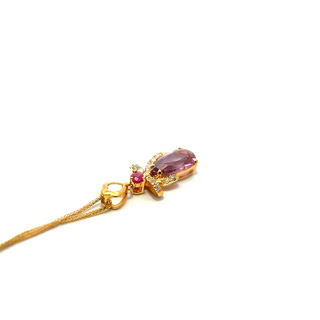 Purple Spinel Teardrop Harmony Pendant