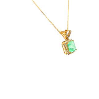 Emerald Diamond Couture Pendant