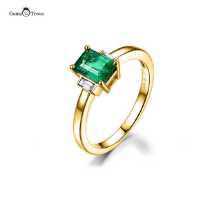 3-Stone Emerald Cut Diamond Ring