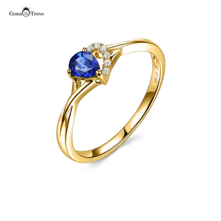 Sapphire Heart Promise Ring