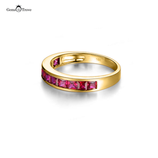 Ruby Wedding Band Half Eternity