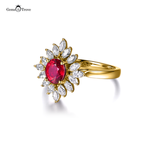 Ruby And Diamond Ring Marquise