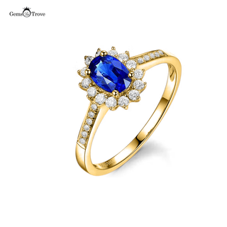 Gold Sapphire Ring Blue Gem