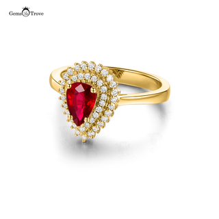 Pear Shaped Ruby Ring
