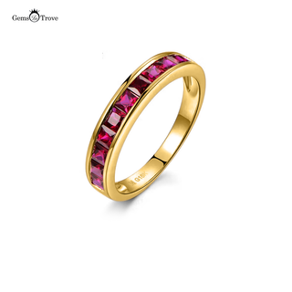 Ruby Wedding Band Half Eternity