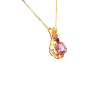 Twilight Purple Spinel Teardrop Pendant