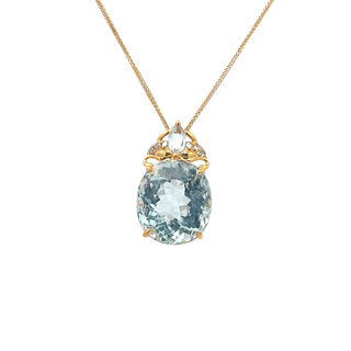 Oval Aquamarine Petite Pendant
