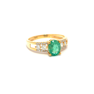 Eternal Verde Emerald Solitaire Ring