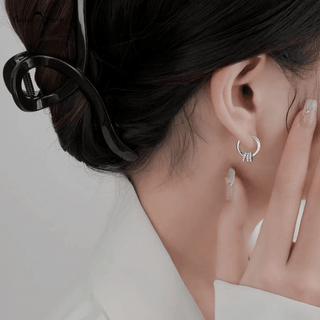 Moissanite Embellished Triple Hoop Earrings