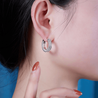 Gleaming Moissanite Huggie Hoops