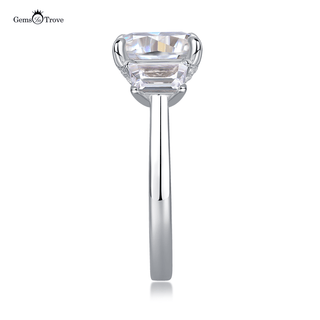 Cushion Moissanite 3 stone Ring