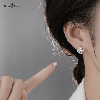 Flower Burst Moissanite Earrings