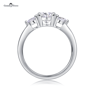 Round Moissanite 3-Stone Ring