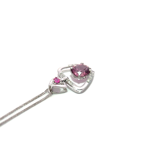 Luna Heart Purple Spinel Pendant