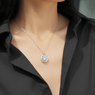 Moissanite Diamond Snowflake Pendant