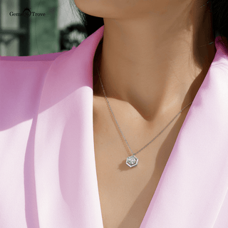 Radiant Moissanite Delight Pendant