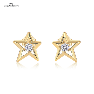 Star Moissanite Diamond Studs
