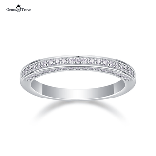 Gleaming Pave Moissanite Band