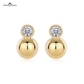 Moissanite Diamond Ball Earrings
