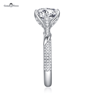 Radiant Moissanite Blossom Ring