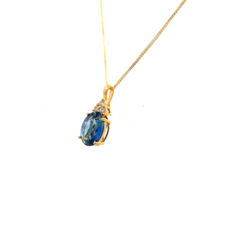 Classic Blue Sapphire Drop Pendant