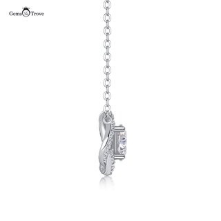 Floral Halo Moissanite Pendant