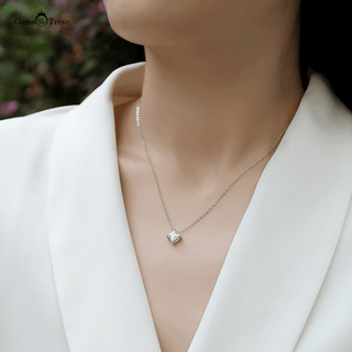 Princess Moissanite Pendant Necklace