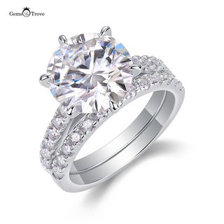 Round Moissanite Engagement Ring Stacks