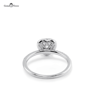 Heart Shaped Halo Moissanite Ring