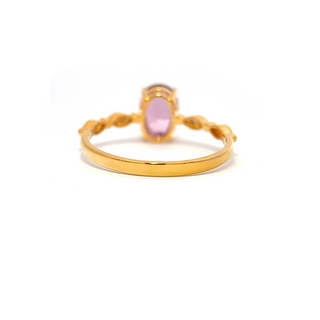 Pink Spinel Classic Solitaire Ring
