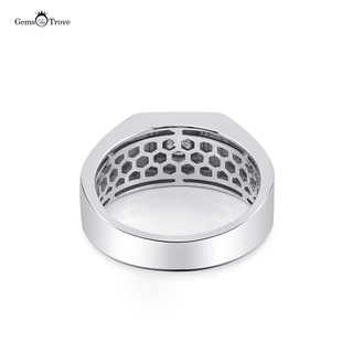Elegant pave style  Moissanite Ring