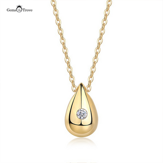 Tear Drop Moissanite Necklace