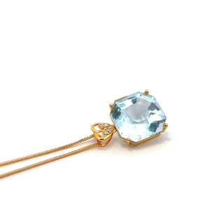 Emerald-Cut Topaz Luxe Pendant