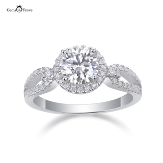 Eternal Sparkle Moissanite Halo Ring